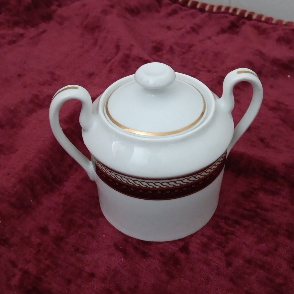 Vintage Woodmere Fine  Porcelain Sugar Bowl